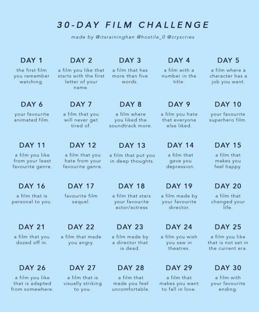30-Day Movie Challenge