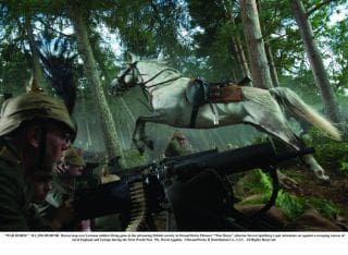 "WAR HORSE"181_DM-D8-0074RHorses leap over German soldiers firing guns at the advancing British cavalry in DreamWorks Pictures' "War Horse", director Steven Spielberg's epic adventure set against a sweeping canvas of rural England and Europe during the First World War.Ph: David Appleby©DreamWorks II Distribution Co., LLC.  All Rights Reserved. "WAR HORSE"181_DM-D8-0074RHorses leap over German soldiers firing guns at the advancing British cavalry in DreamWorks Pictures' "War Horse", director Steven Spielberg's epic adventure set against a sweeping canvas of rural England and Europe during the First World War.Ph: David Appleby©DreamWorks II Distribution Co., LLC.  All Rights Reserved.